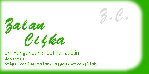 zalan cifka business card